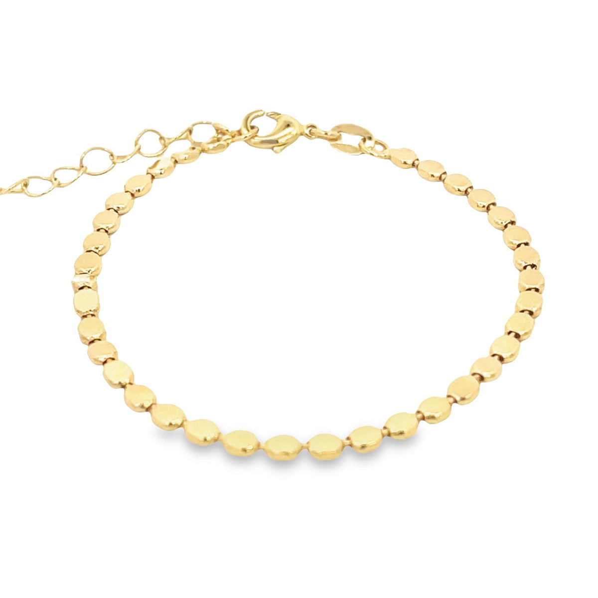3mm Flat Ball Disc Bracelet (I374)