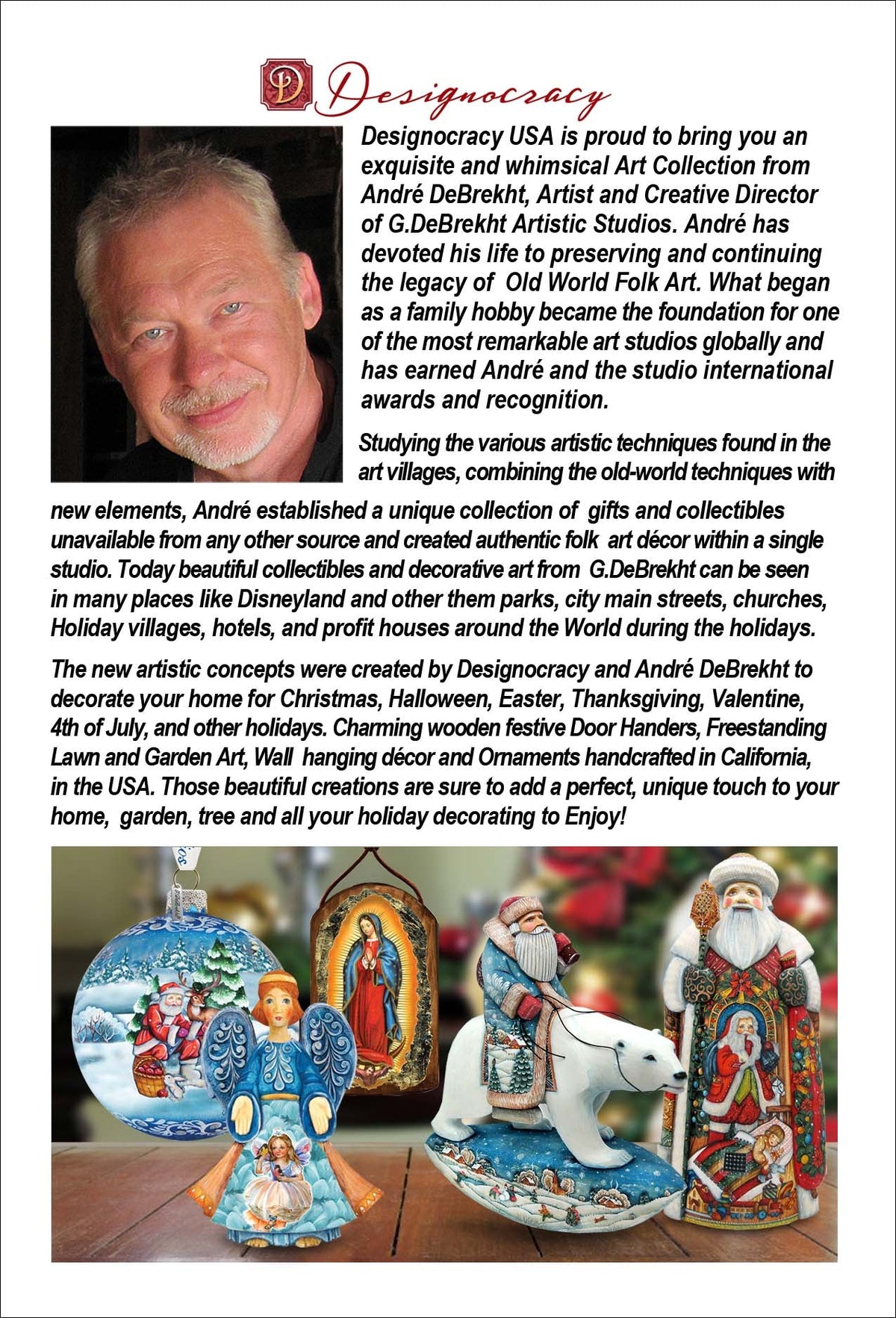 All a Good Night Sculpted Hand-Painted Christmas Ornament by G. DeBrekht - Christmas Santa Snowman Decor - 610279