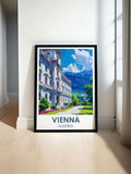 Vienna Fine Travel Posters Belvedere Palace Beautiful Art Austria Perfect Wall Art