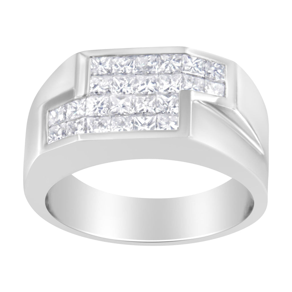 14KT White Gold Diamond Cluster Ring (1 3/4 cttw, G-H Color, VS2-SI1 Clarity)