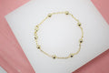 Gold Bead Chain Bracelet (I189)