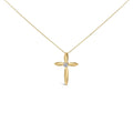 Gold Vermeil Diamond Accent Cross Pendant Necklace