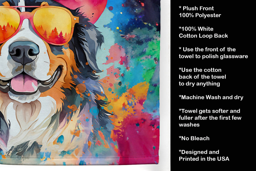 Bernese Mountain Dog Hippie Dawg Kitchen Towel