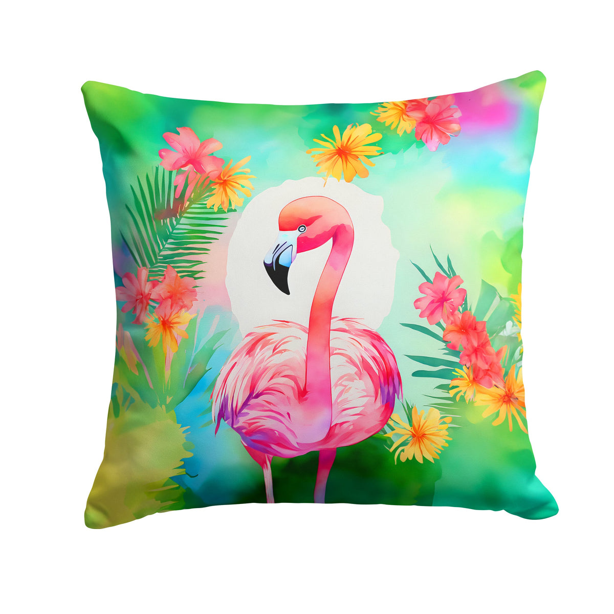 Hippie Animal Flamingo Throw Pillow