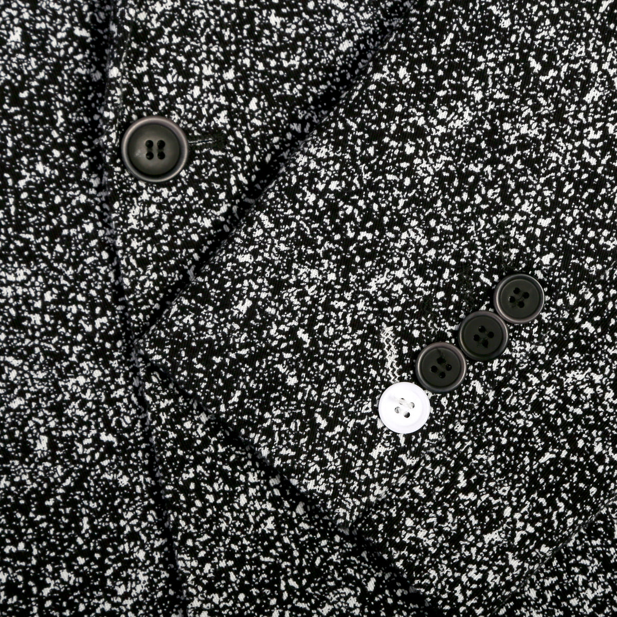 Chicago Slim Fit Black & White Spotted Notch Lapel Suit