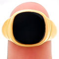 Bold Cushion Green/Black Onyx Statement Ring Jewelry 18K Gold Plated TGR1012 RM-1115
