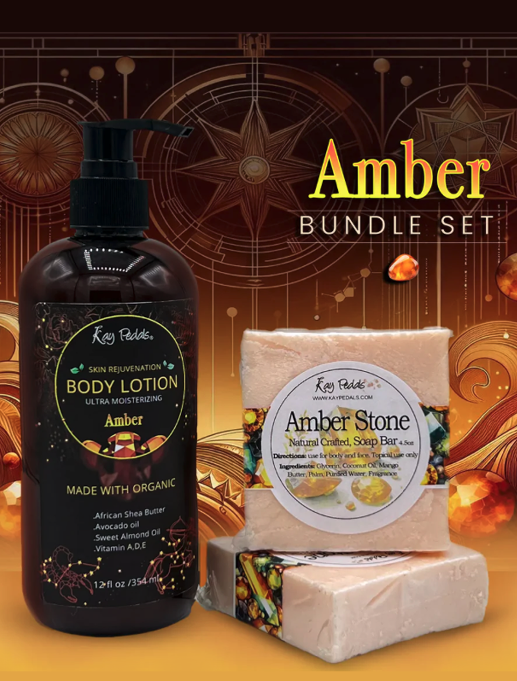 Amber Stone Skincare Bundle Gift Set