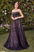 STRAPLESS EMBROIDERED BALL GOWN WITH REMOVABLE JACKET CDMA104
