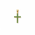 Colorful CZ Cross Pendant (A360)
