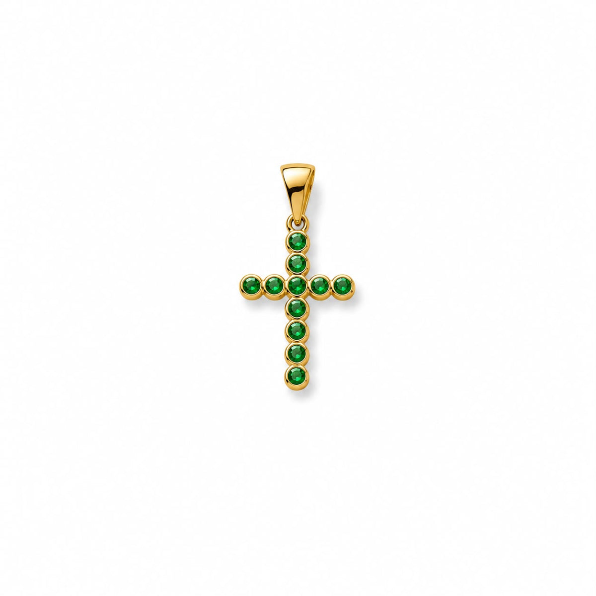Colorful CZ Cross Pendant (A360)